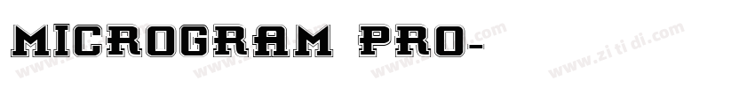 microgram pro字体转换
